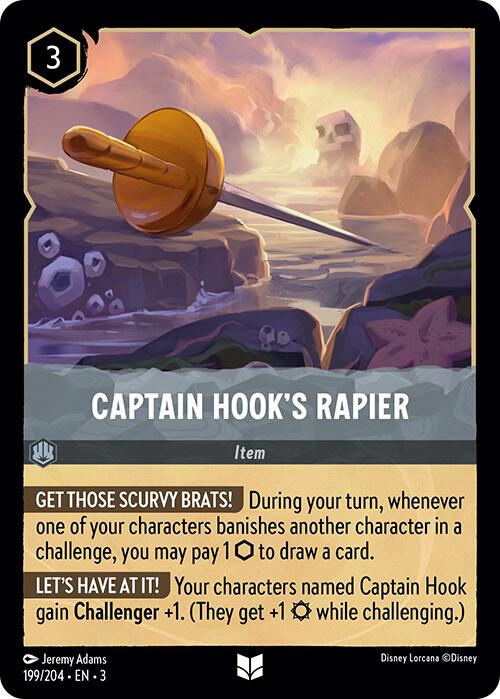 Captain Hook's Rapier - Into the Inklands - Disney Lorcana