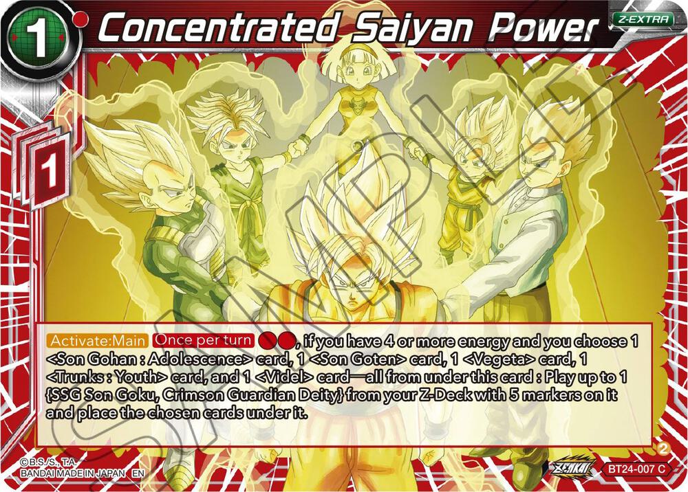Concentrated Saiyan Power #BT24-007 — Beyond Generations