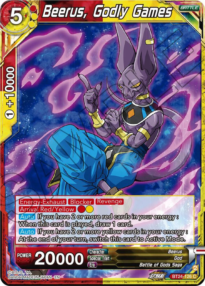 Beerus, Godly Games #BT24-126 — Beyond Generations