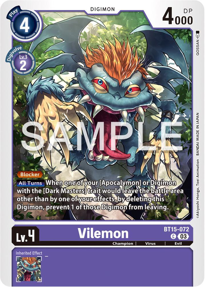 カードファイト!! ヴァンガード Digimon card game Vilemon - Exceed Apocalypse - Digimon Card Game - TCGplayer.com