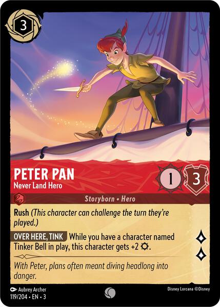 Peter Pan - Never Land Hero - Into the Inklands - Disney Lorcana