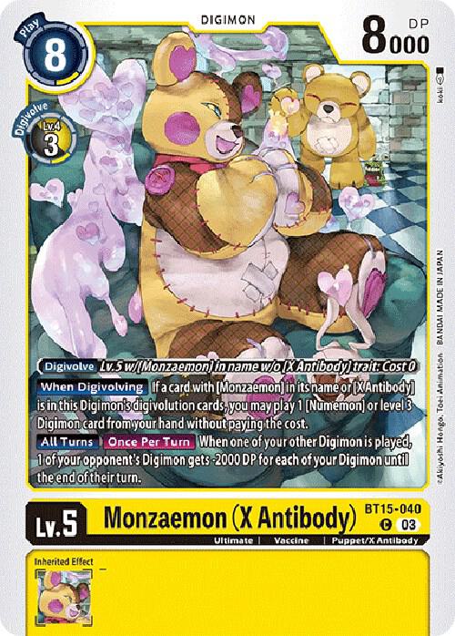 Monzaemon (X Antibody) - Exceed Apocalypse - Digimon Card Game