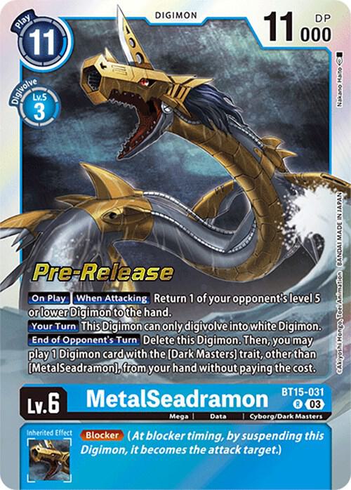 MetalSeadramon - Exceed Apocalypse Pre-Release Cards - Digimon