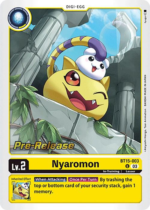 Nyaromon digimon card