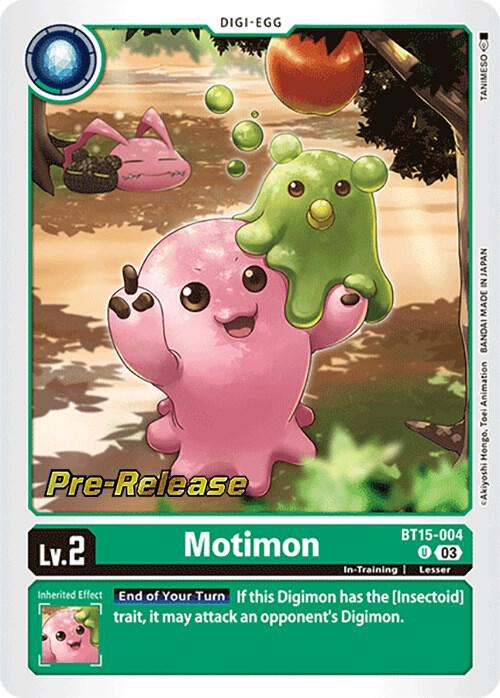 Motimon - Exceed Apocalypse Pre-Release Cards - Digimon Card Game