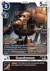Guardromon - Exceed Apocalypse Pre-Release Cards - Digimon card
