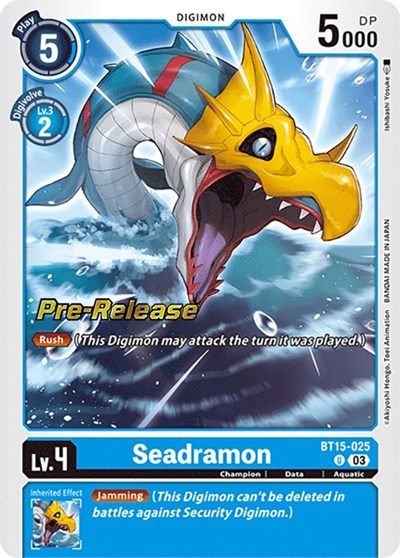 Seadramon Exceed Apocalypse Pre-Release Cards card price