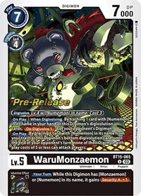 WaruMonzaemon - Exceed Apocalypse Pre-Release Cards - Digimon card