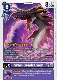 WaruSeadramon - Exceed Apocalypse Pre-Release Cards - Digimon card