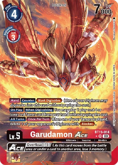Garudamon ACE (Alternate Art) Exceed Apocalypse card price