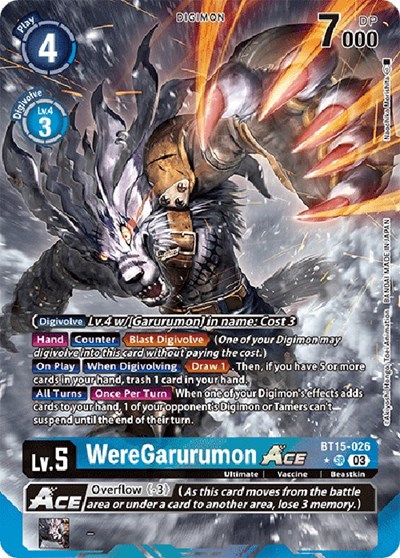 WereGarurumon ACE (Alternate Art) Exceed Apocalypse card price