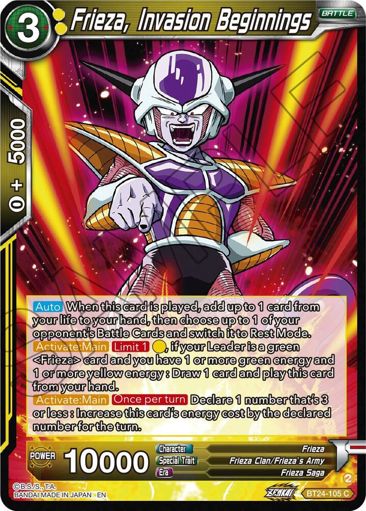 Frieza, Invasion Beginnings #BT24-105 — Beyond Generations