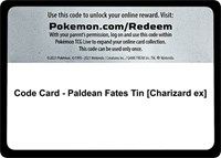 Code Card - Paldean Fates Tin [Charizard ex] from SV: Paldean Fates Pokemon card image