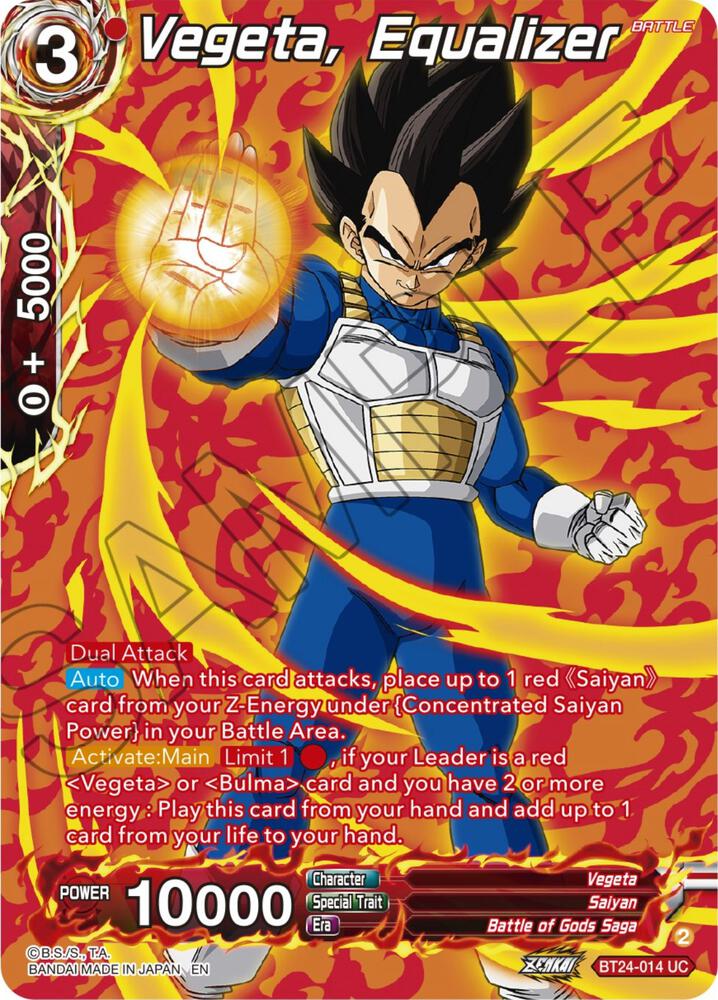Vegeta, Equalizer (Collector Booster Silver) - Beyond Generations