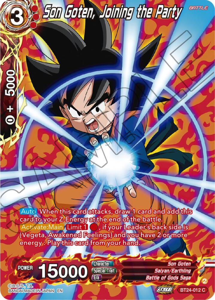Son Goten, Joining the Party (Collector Booster Silver) #BT24-012 — Beyond Generations