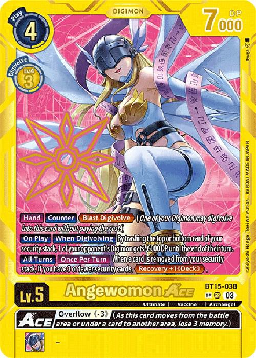 Angewomon ACE Special Rare digimon card
