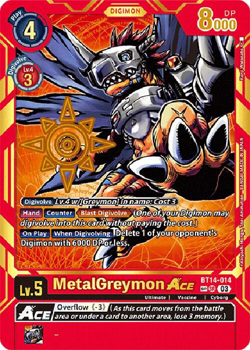MetalGreymon ACE Special Rare digimon card