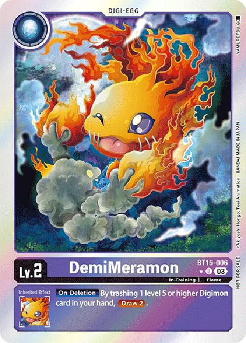 DemiMeramon Exceed Apocalypse Box Promotion Pack digimon card
