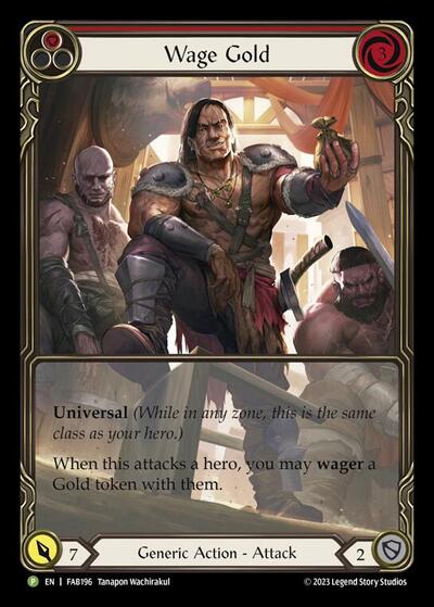 Wage Gold (Red) - FAB196 Flesh and Blood: Promo Cards card price
