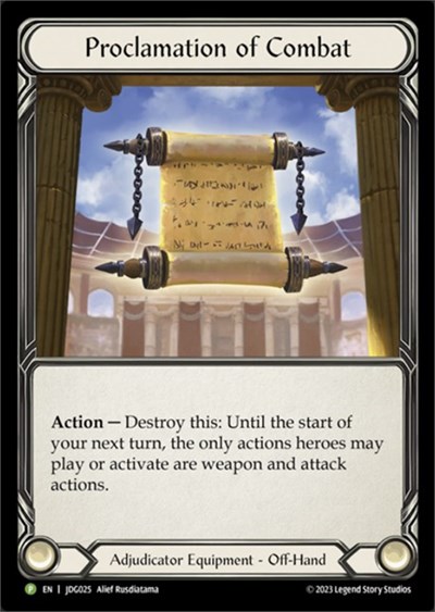 Proclamation of Combat - JDG025 Flesh and Blood: Promo Cards card price