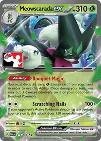 Meowscarada ex #015/193 from Prize Pack Series Cards Pokemon card image