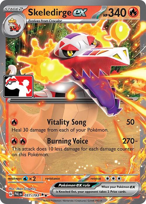 Skeledirge ex 037/193 from Prize Pack Series Cards