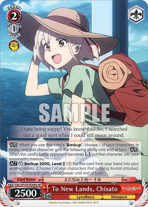 To New Lands, Chisato (SR) - Lycoris Recoil - Weiss Schwarz