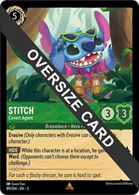 Stitch - Covert Agent (Oversized) - Into the Inklands - Lorcana card