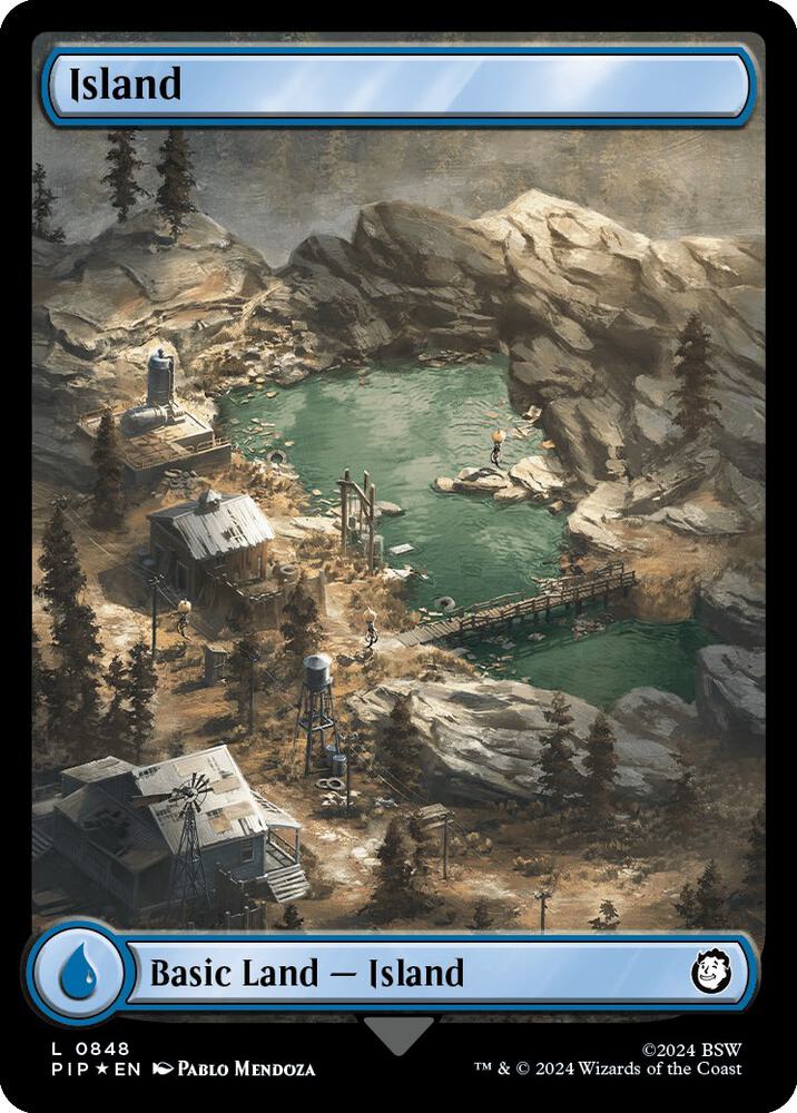 Island (0848) (Surge Foil) - Universes Beyond: Fallout - Magic