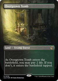 Overgrown Tomb (Borderless) (Ravnica: Clue Edition)