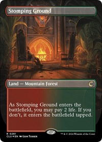 Stomping Ground (Borderless) - Ravnica: Clue Edition - Magic: The Gathering card