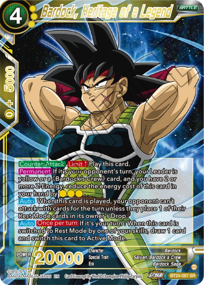 Bardock, Heritage of a Legend - Beyond Generations - Dragon Ball