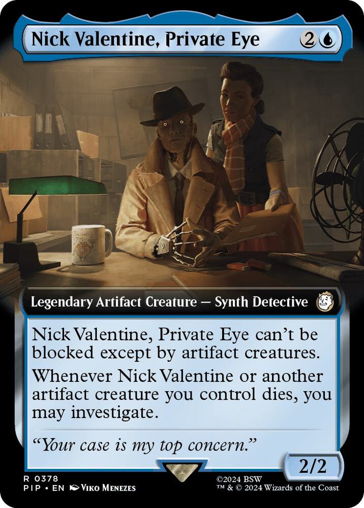 Nick Valentine, Private Eye (Extended Art) 378 card