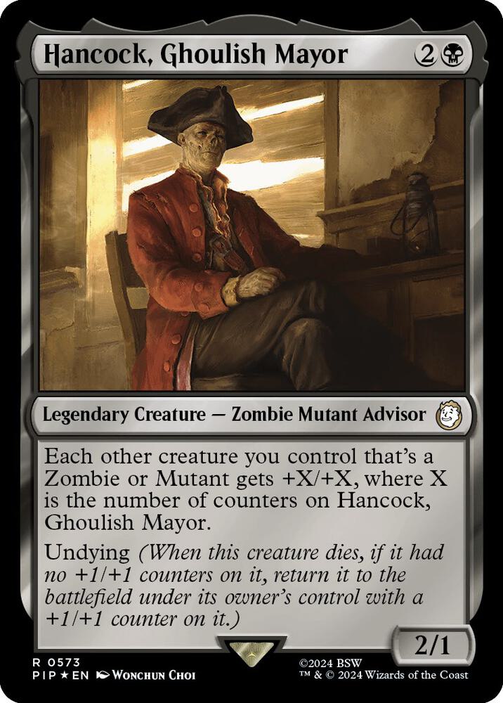 Hancock, Ghoulish Mayor (Surge Foil) - Universes Beyond: Fallout