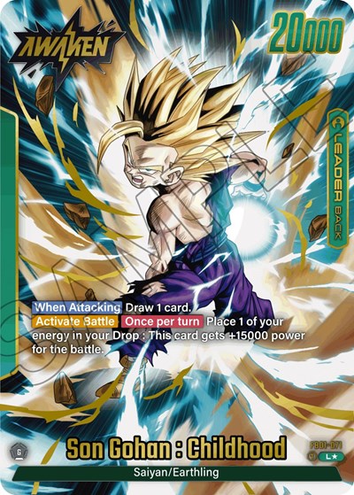 Son Gohan : Childhood - FB01-071 (Alternate Art) Awakened Pulse Leader Dragon Ball card — value and price