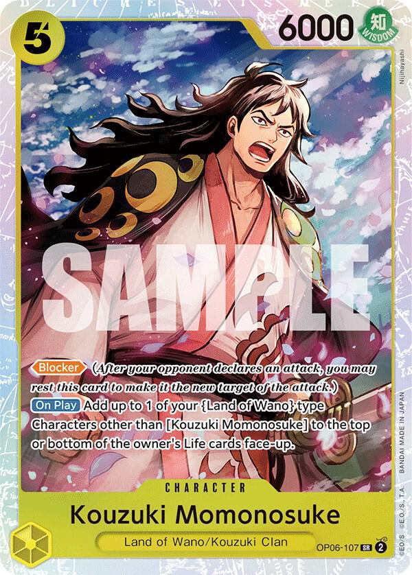 Kouzuki Momonosuke - Wings of the Captain - One Piece Card