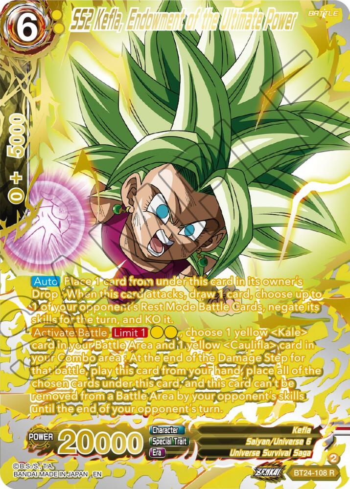 SS2 Kefla, Endowment of the Ultimate Power (Collector Booster Gold