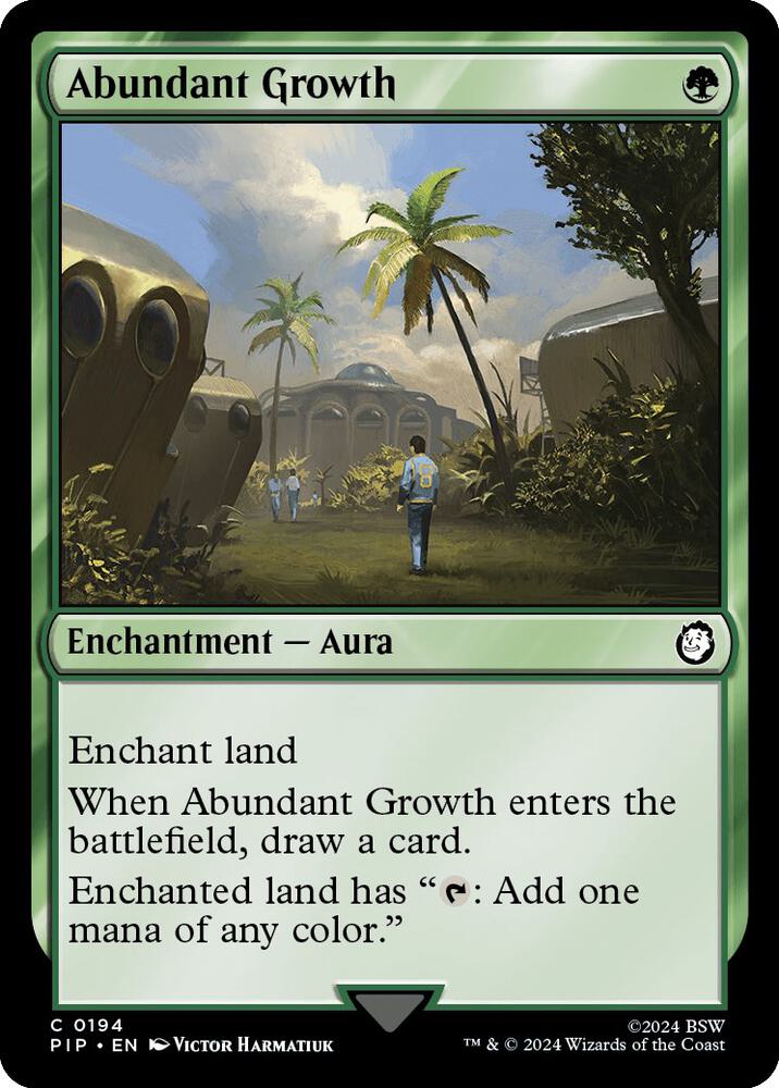 Abundant Growth - Universes Beyond: Fallout - Magic: The Gathering -  TCGplayer.com