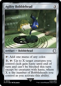Agility Bobblehead (Surge Foil) - Universes Beyond: Fallout - Magic: The Gathering card