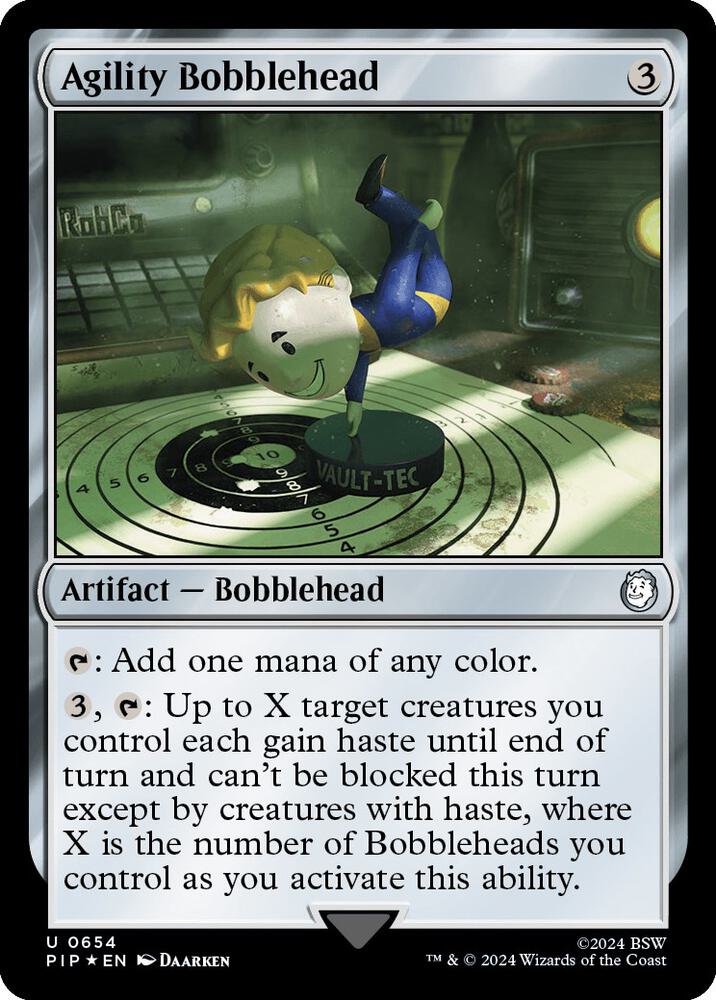 MTG アジリティのボブルヘッド/Agility Bobblehead シリアル Agility Bobblehead (Surge Foil) - Universes Beyond: Fallout