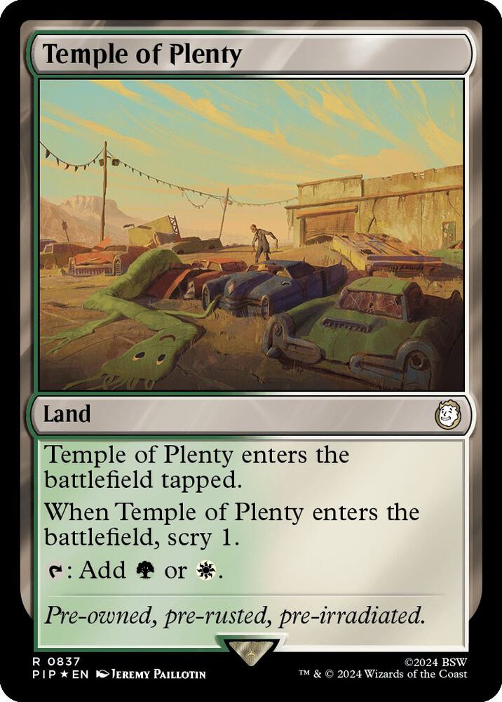 Temple of Plenty (Surge Foil) - Universes Beyond: Fallout - Magic