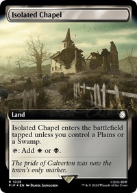 Isolated Chapel (Extended Art) (Surge Foil) - Universes Beyond: Fallout - Magic: The Gathering card