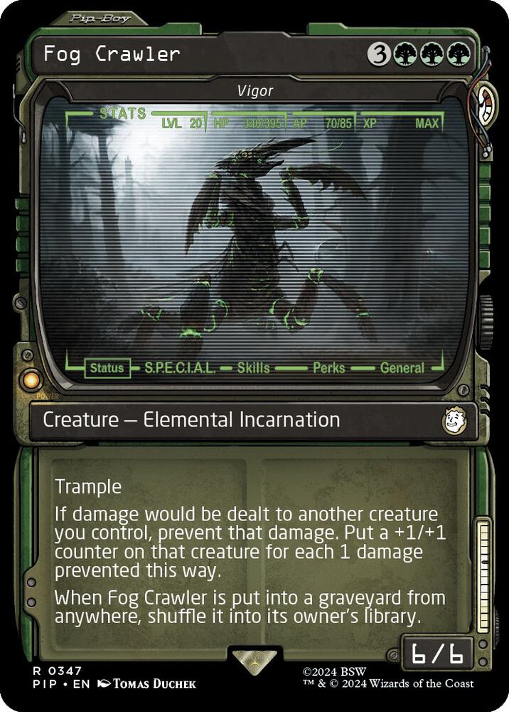 Fog Crawler Vigor (Showcase) Universes Beyond Fallout Magic The Gathering