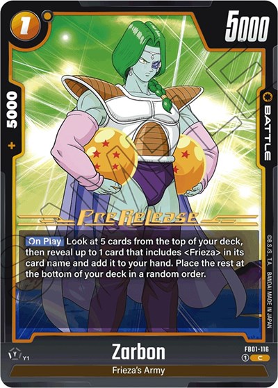 Zarbon card
