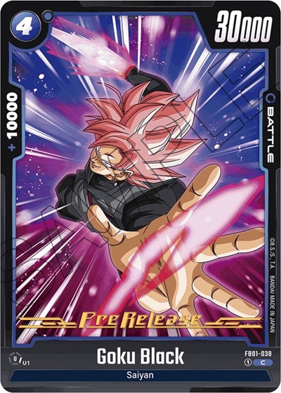 Goku Black - FB01-038 Awakened Pulse Pre-Release Cards Common Dragon Ball card — value and price