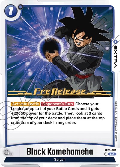Black Kamehameha Awakened Pulse Pre-Release Cards Uncommon Dragon Ball card — value and price