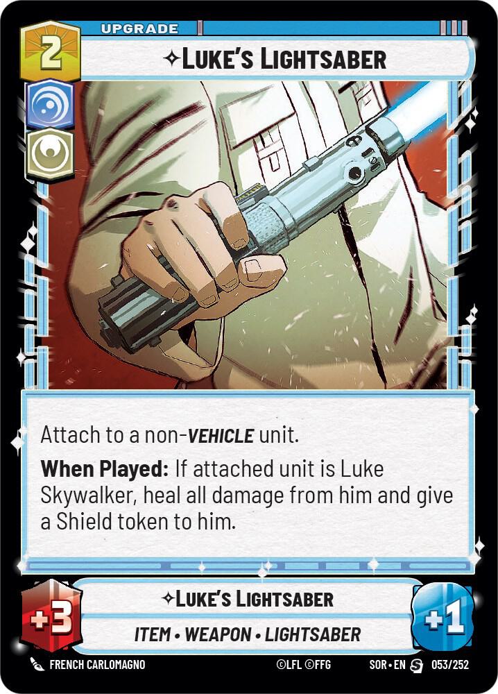 Luke's Lightsaber 053/252 card