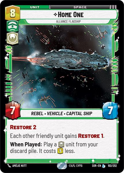 スター・ウォーズ トレーディングカード 反乱軍の旗艦、ホーム・ワン Home One - Alliance Flagship - Spark of Rebellion - Star Wars
