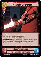 ヴァイスシュヴァルツ　STARWARS Lightsaber ライトセーバーsp Vader's Lightsaber - Spark of Rebellion - Star Wars: Unlimited