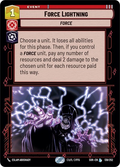 Force Lightning card